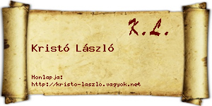 Kristó László névjegykártya