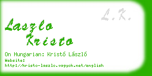 laszlo kristo business card